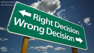 Well-grounded
fast decisions
 