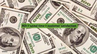 ROI = saved time + customer satisfaction
 
