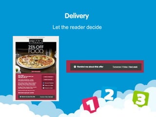 Delivery
Let the reader decide
 