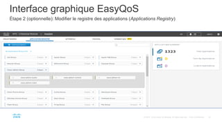 Interface graphique EasyQoS
Étape 2 (optionnelle): Modifier le registre des applications (Applications Registry)
 