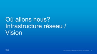 Où allons nous?
Infrastructure réseau /
Vision
 