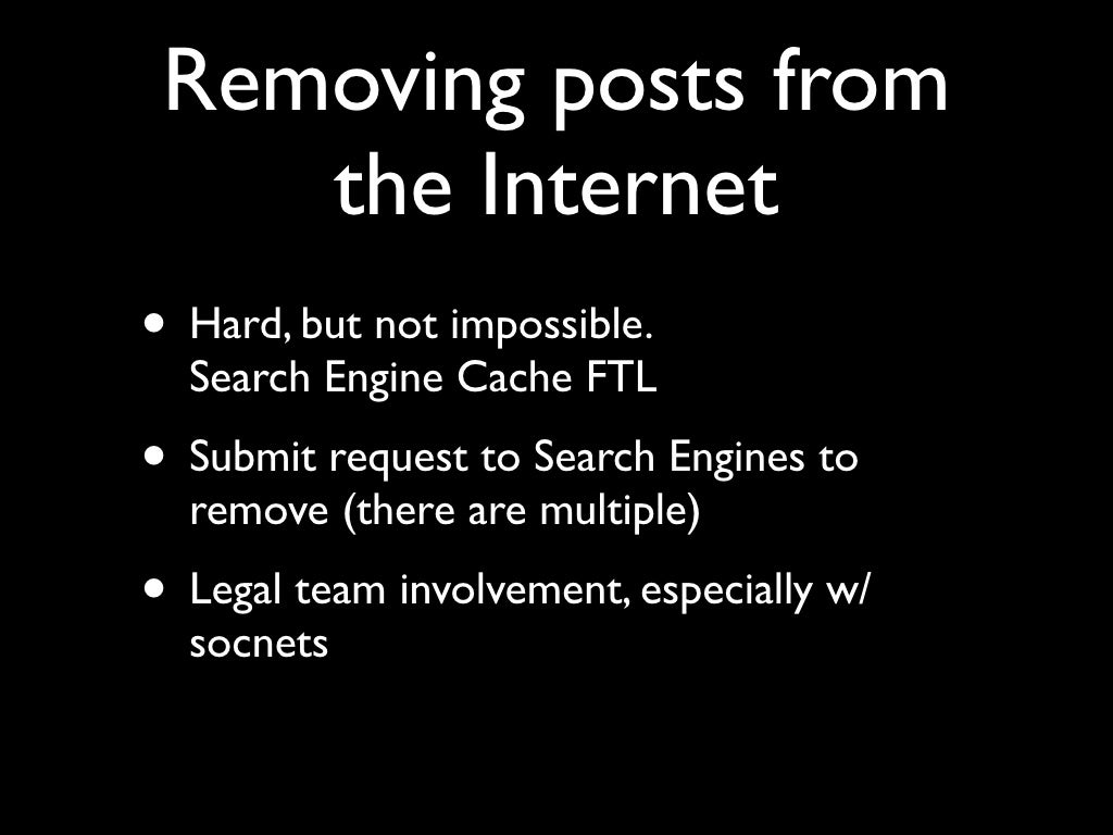 Building a Posting Policy