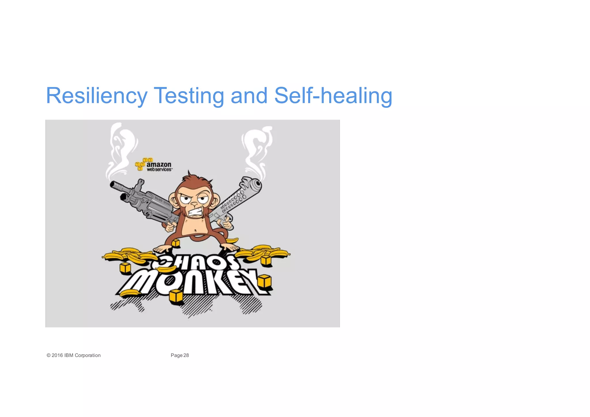 28Page©"2016"IBM"Corporation
Resiliency"Testing"and"SelfEhealing
 