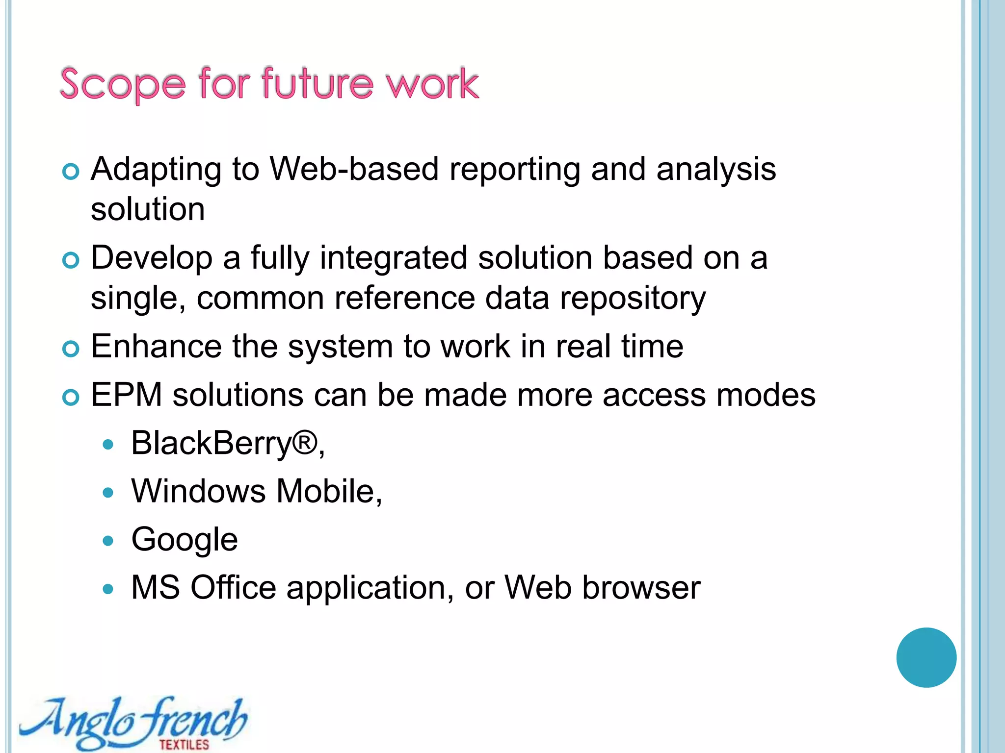 Construction of the application 