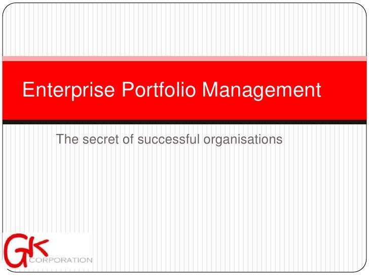 Enterprise Portfolio Program Project Management