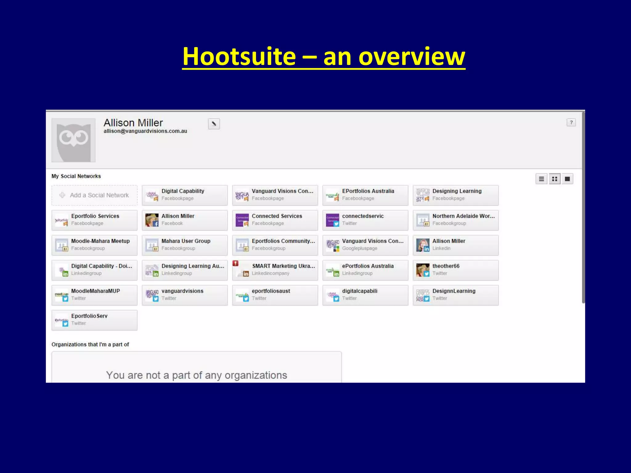 Hootsuite – an overview 
 