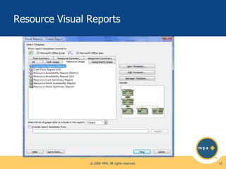 Resource Visual Reports

© 2006 MPA. All rights reserved.

12

 