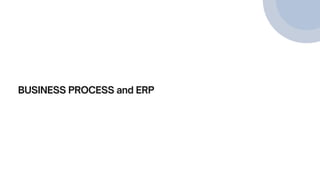 BUSINESS PROCESS and ERP
 