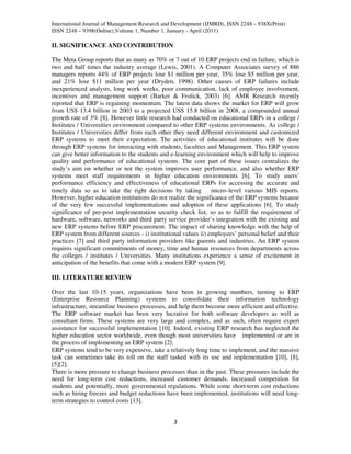 Enterprise resource planning (erp) system in higher | PDF