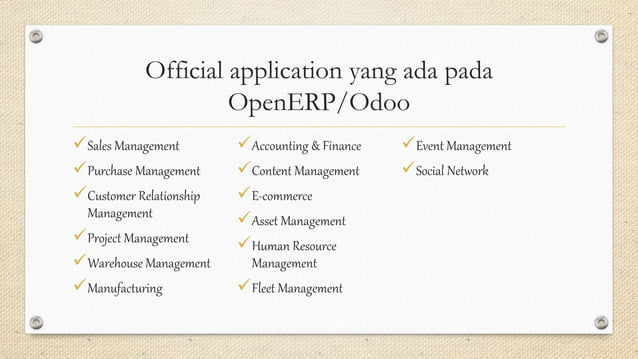 Enterprise resources planning odoo | PPT
