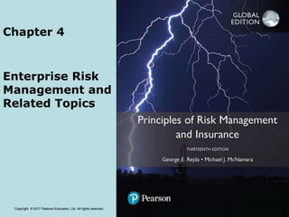 Copyright © 2017 Pearson Education, Ltd. All rights reserved.
Copyright © 2017 Pearson Education, Ltd. All rights reserved.
Chapter 4
Enterprise Risk
Management and
Related Topics
 