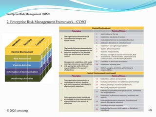 14© 2020 coso.org
2. Enterprise Risk Management Framework - COSO
Enterprise Risk Management (ERM)
 