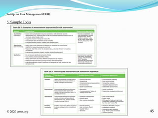 45
5. Sample Tools
Enterprise Risk Management (ERM)
© 2020 coso.org
 