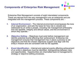 Potential Entity Level Risks Examples Enterprise Risk Management Framework | PDF