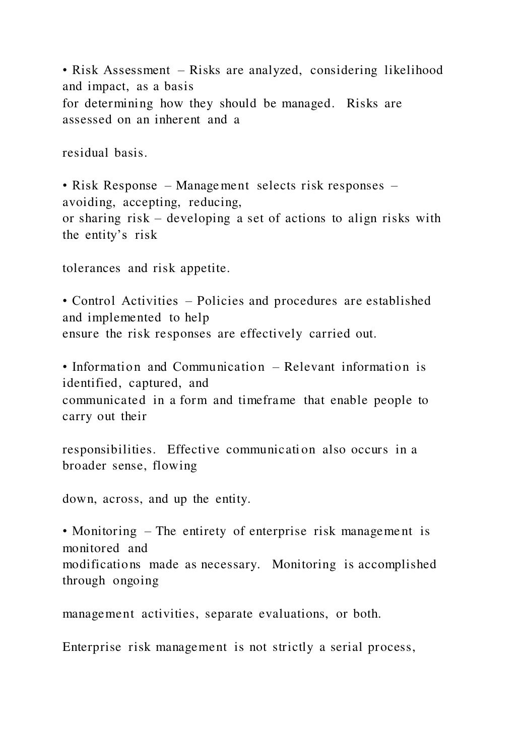 Enterprise Risk Management — Integrated FrameworkExe | PDF