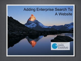 Adding Enterprise Search To A Website 