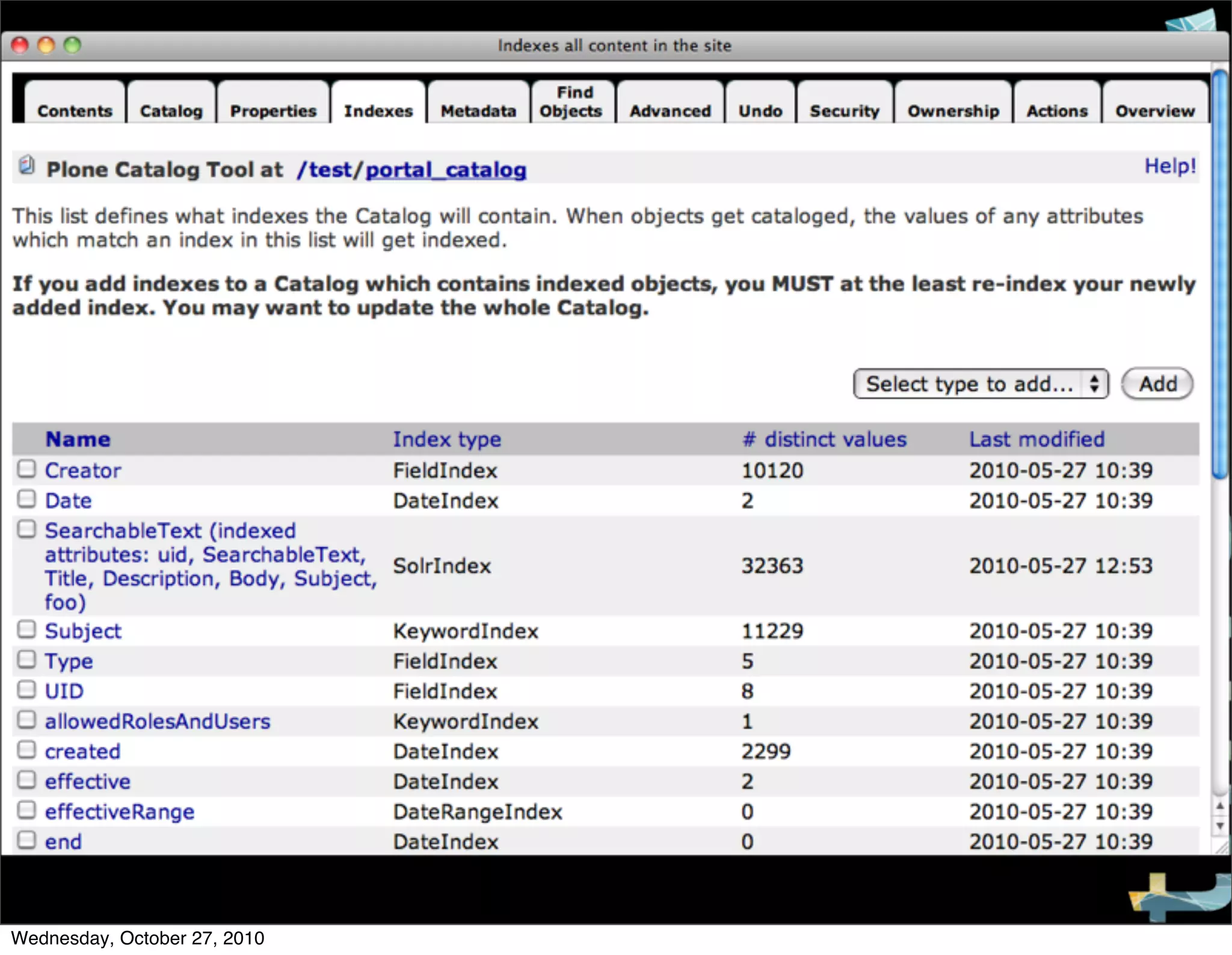 PLONE CONFERENCE 2010
Wednesday, October 27, 2010
 