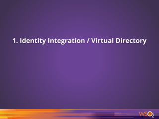 1. Identity Integration / Virtual Directory
3
 