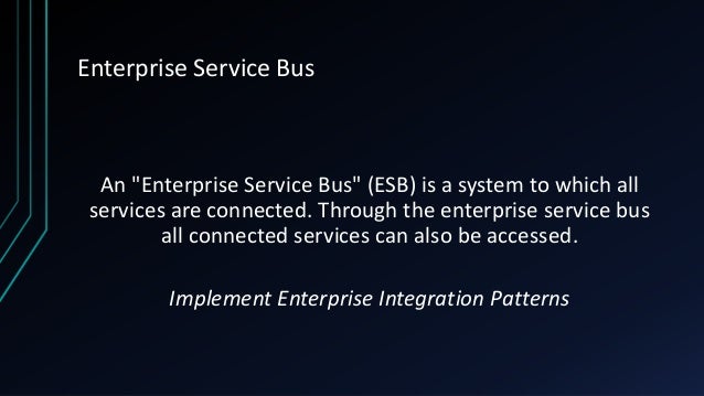 Enterprise service bus thesis