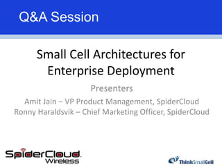 Enterprise small cell architecture webinar | PPTX
