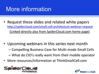 Enterprise small cell architecture webinar | PPTX