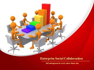 Advantageous in ways more than one
Enterprise Social Collaboration
 