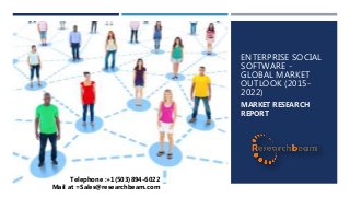 ENTERPRISE SOCIAL
SOFTWARE -
GLOBAL MARKET
OUTLOOK (2015-
2022)
MARKET RESEARCH
REPORT
Telephone :+1(503)894-6022
Mail at =Sales@researchbeam.com
 