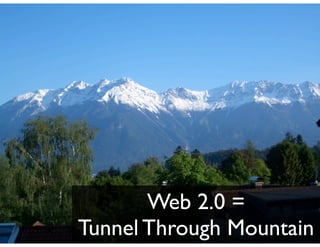 Web 2.0 =
Tunnel Through Mountain
 