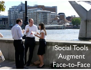 Social Tools
Augment
Face-to-Face
 
