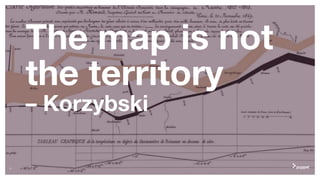 The map is not
the territory
– Korzybski
6
 