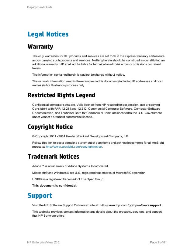 Hp Arcsight Enterpriseview Deployment Guide