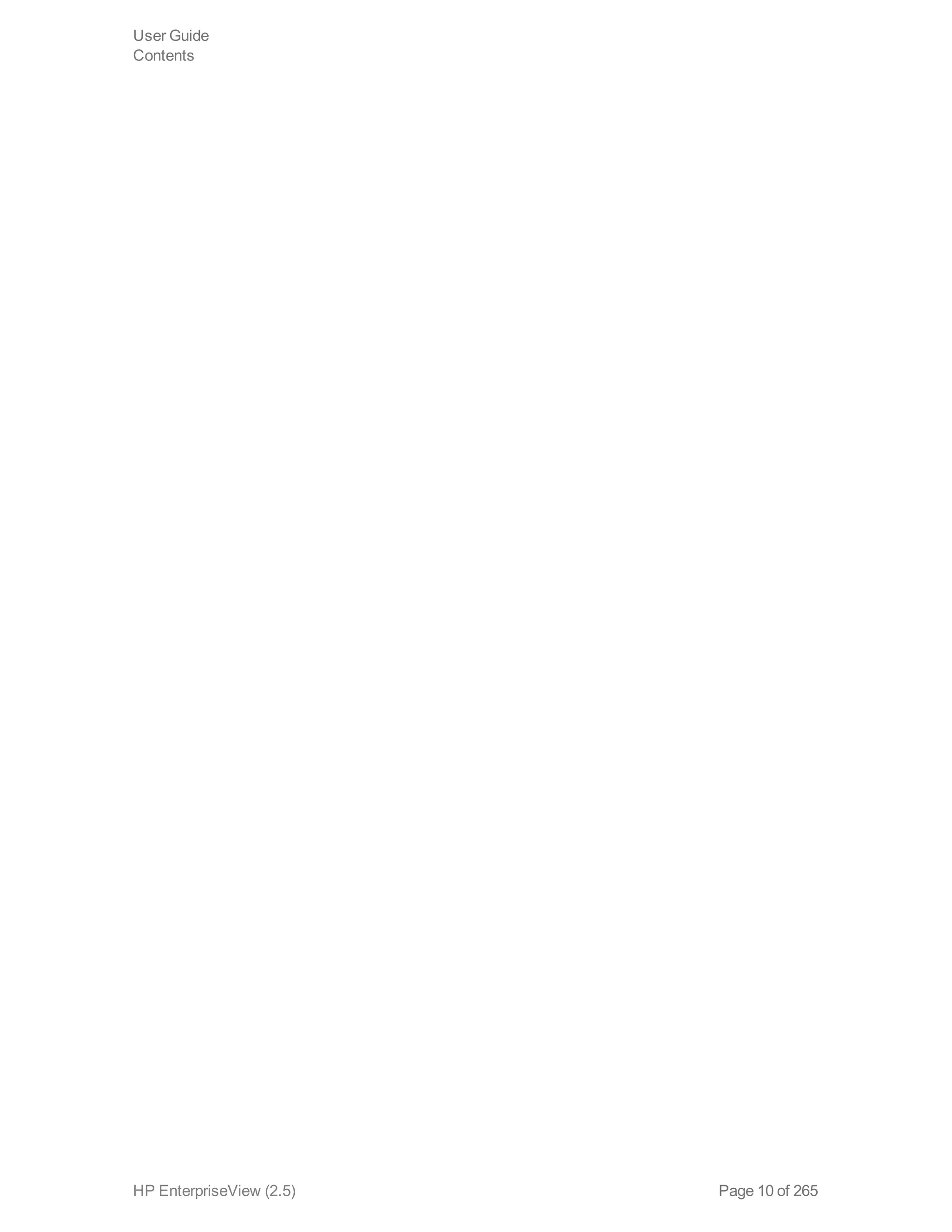 Page 10 of 265HP EnterpriseView (2.5)
User Guide
Contents
 