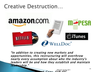 ©Scott A. Snyder 2011 “ In addition to creating new markets and opportunities, this restructuring will overthrow nearly every assumption about who the industry's leaders will be and how they establish and maintain leadership.”  - Frank Gens, SVP IDC 