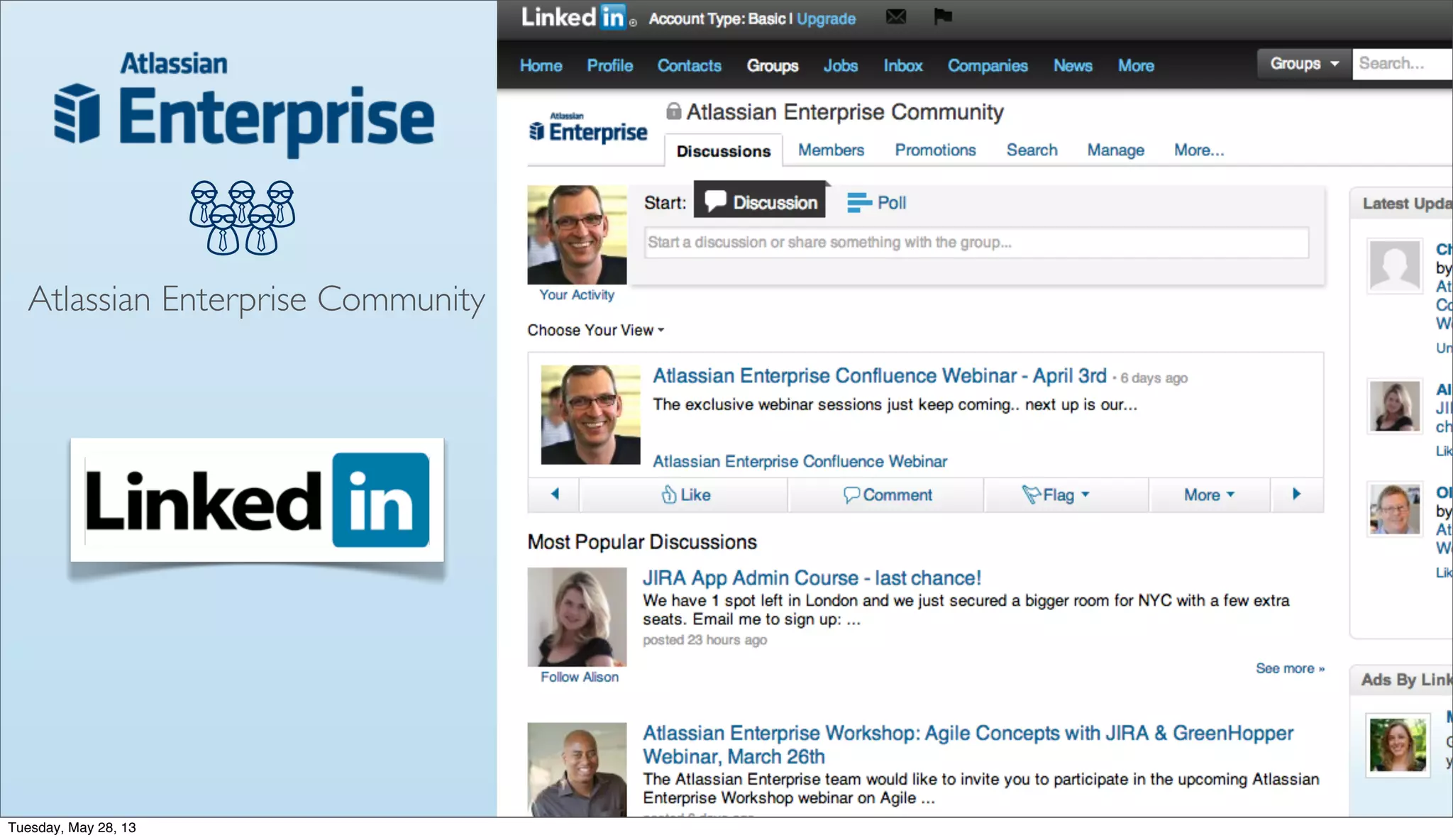 Atlassian Enterprise Community
Tuesday, May 28, 13
 