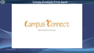 16 January 2019 www.snipe.co.in 60
Sample Example Pitch Deck
 