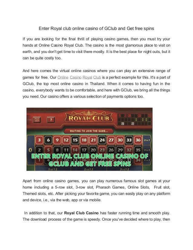 Casino royal club casino usa