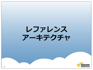 レファレンス
     アーキテクチャ


23
 