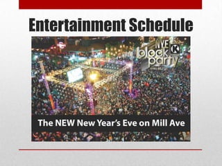 Entertainment Schedule

 