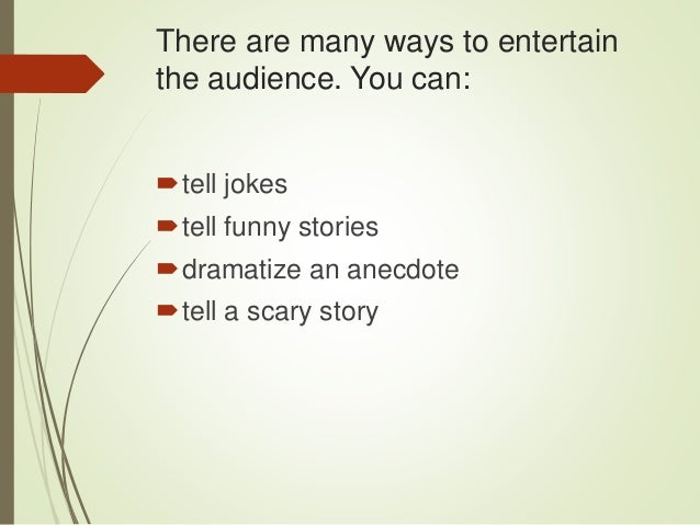 Entertainment speech image