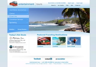 Entertainment Tours website