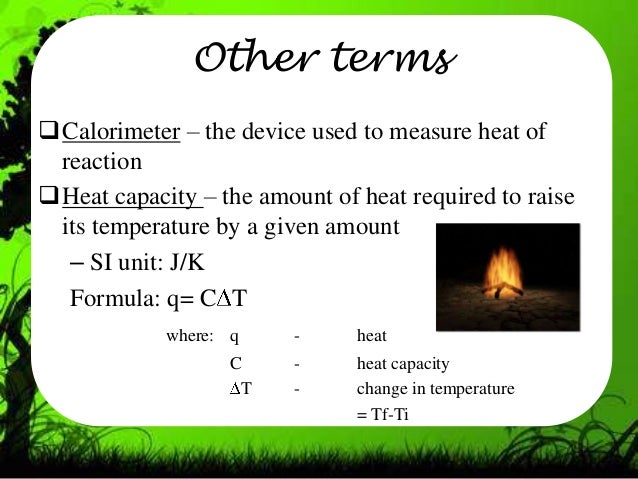 calorimetry equation