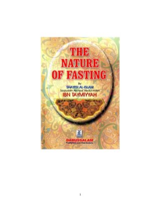 En the nature of fasting