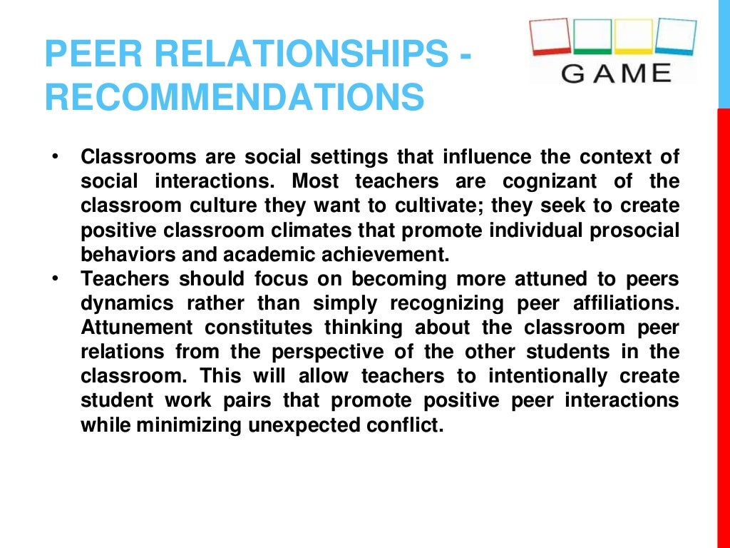 Problems in peerrelationships