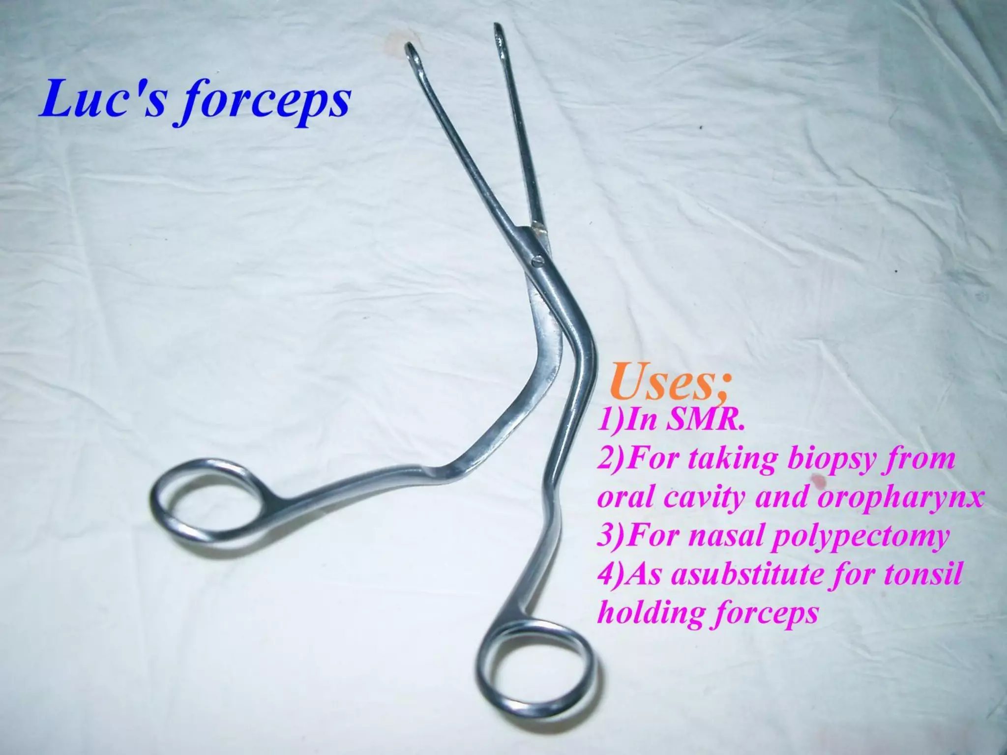 ENT (EAR NOSE THROAT ) Surgical instruments with their uses PPT