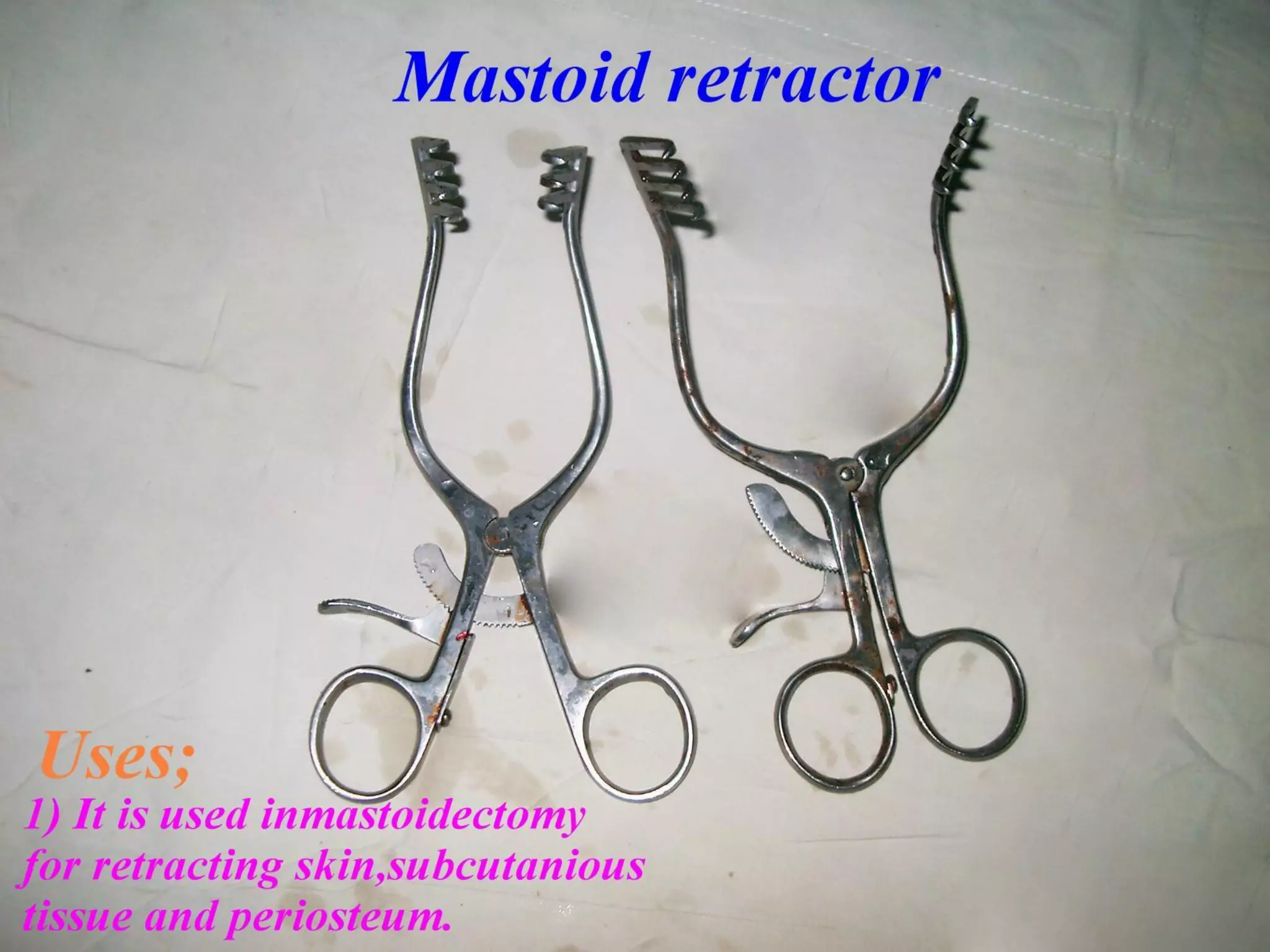 ENT (EAR NOSE THROAT ) Surgical instruments with their uses PPT