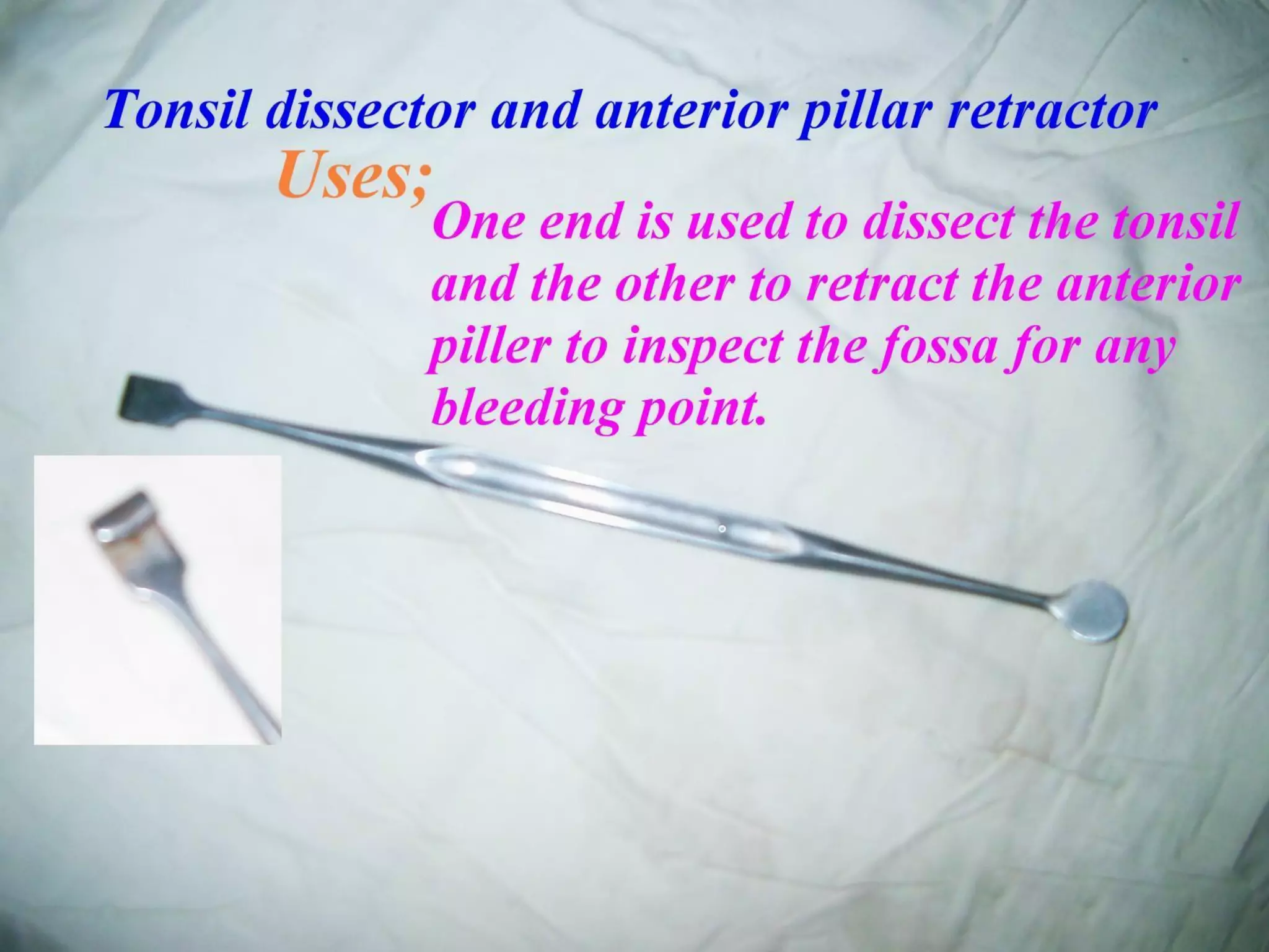 ENT (EAR NOSE THROAT ) Surgical instruments with their uses PPT