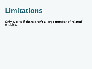 Example: Book
{
    "_id":"9780596805029",
    "collection":"book",
    "title":"DocBook 5: The Definitive Guide"
}
 