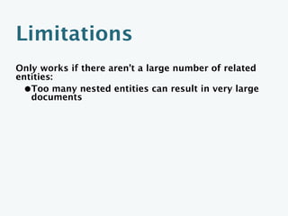 Example: Book
{
    "_id":"9781565920514",
    "collection":"book",
    "title":"Making TeX Work"
}
 