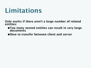 Example: Book
{
    "_id":"9781565925809",
    "collection":"book",
    "title":"DocBook: The Definitive Guide"
}
 
