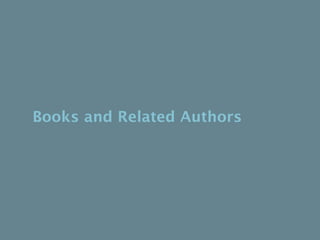 Books and Related Authors
 